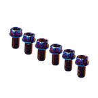 6pcs M6x20mm Titanium Torx Head Flange Bolts for Motorcycle Bicycle
