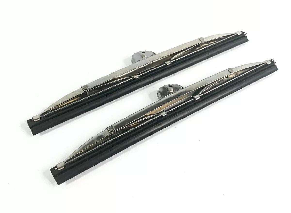 8 Inch Polished Stainless Front Windshield Wiper Blades for Pair (Wrist) (2006–2016)