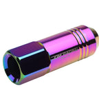 Set of 20 Open End M12x1.25 Neo Chrome Aluminum Lug Nuts for JDM Rims
