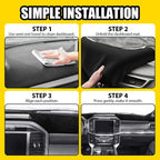 Dashboard Mat Cover for Ford F150 (2021–2025) Black Carpet Interior Pad