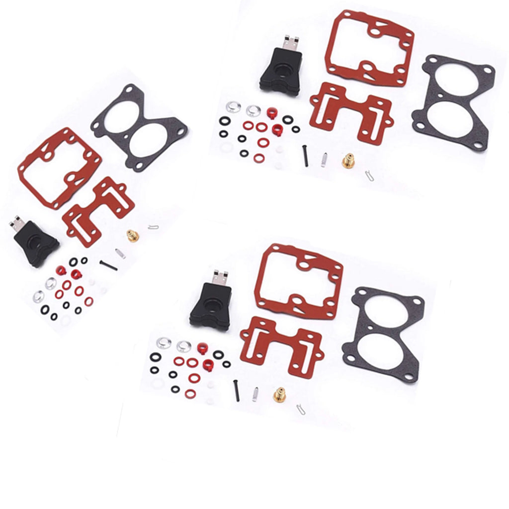 3 Carburetor Rebuild Kit for Johnson Evinrude V4 85 HP (1969–1979, 1991–1993)