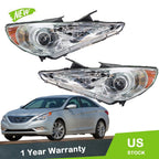 Set of 2 Headlight Assembly for Hyundai Sonata (2011–2014)
