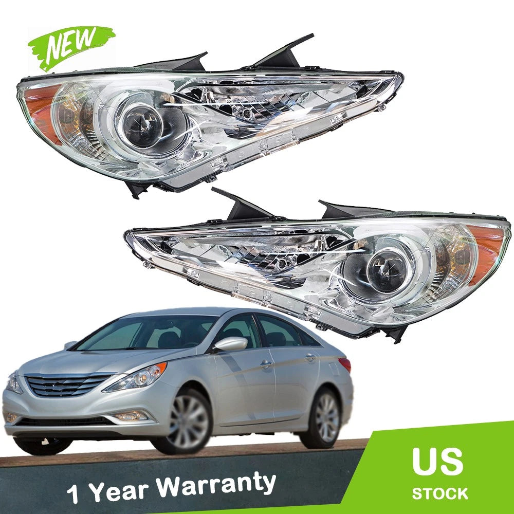 Set of 2 Headlight Assembly for Hyundai Sonata (2011–2014)