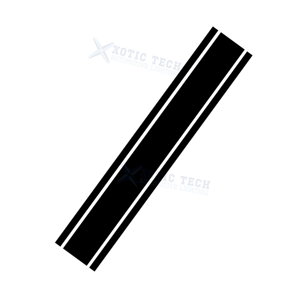 KK Black Vinyl Front Hood Bumper Fender Trunk Stripe Sticker Decal (2010-2020)
