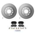 Hella Rear Rotors & Bosch QuietCast Disc Brake Pads Kit for Eos Golf GTI (2006–2014)