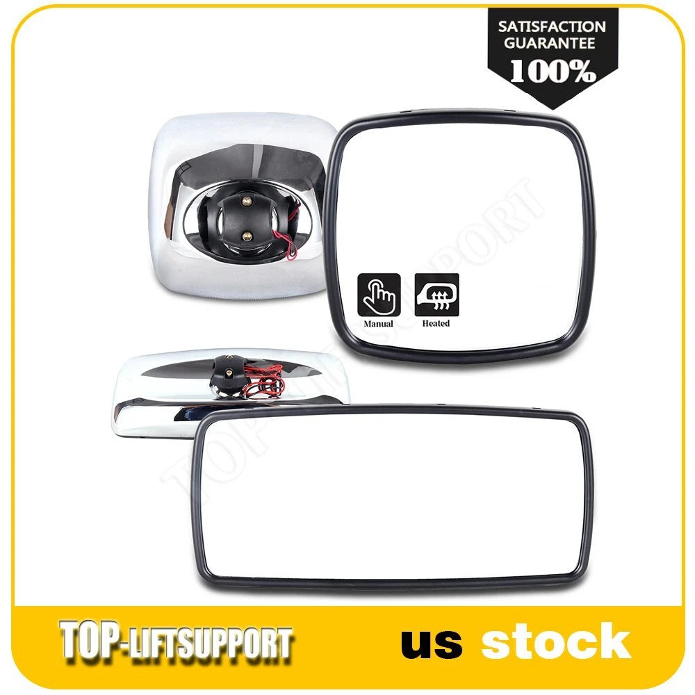Set of 2 Main & Wide Side View Mirrors for Freightliner M2 Columbia