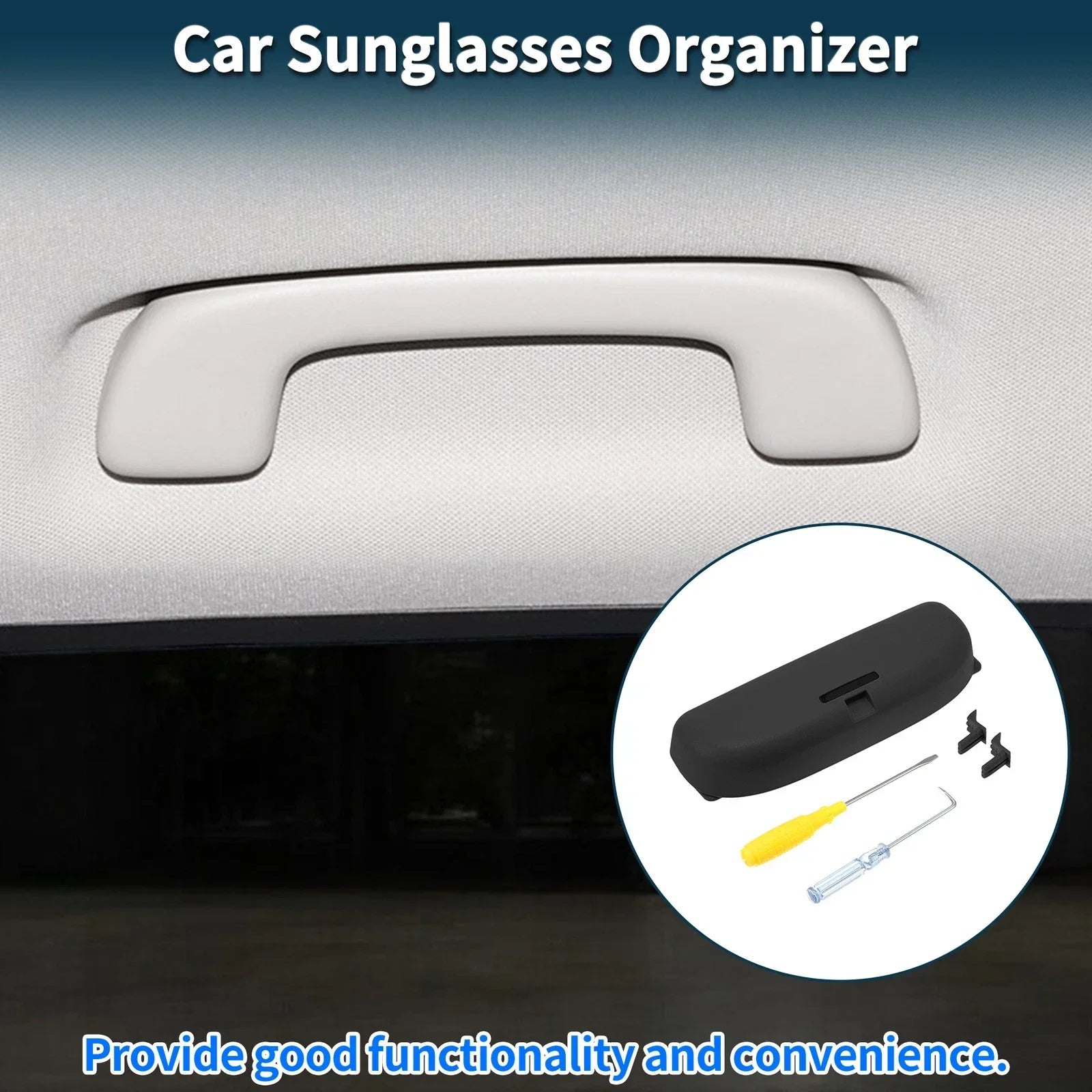 Sunglasses Case for Mercedes-Benz C Class Eyeglasses Holder Storage Black