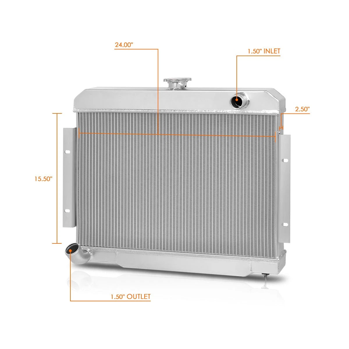 3-Row Aluminum Racing Radiator for Jeep CJ5/CJ6/CJ7 (1972–1986)