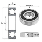 Deep Groove Ball Bearing P5 for Scooter Skateboard Wheel (32x75x20mm)