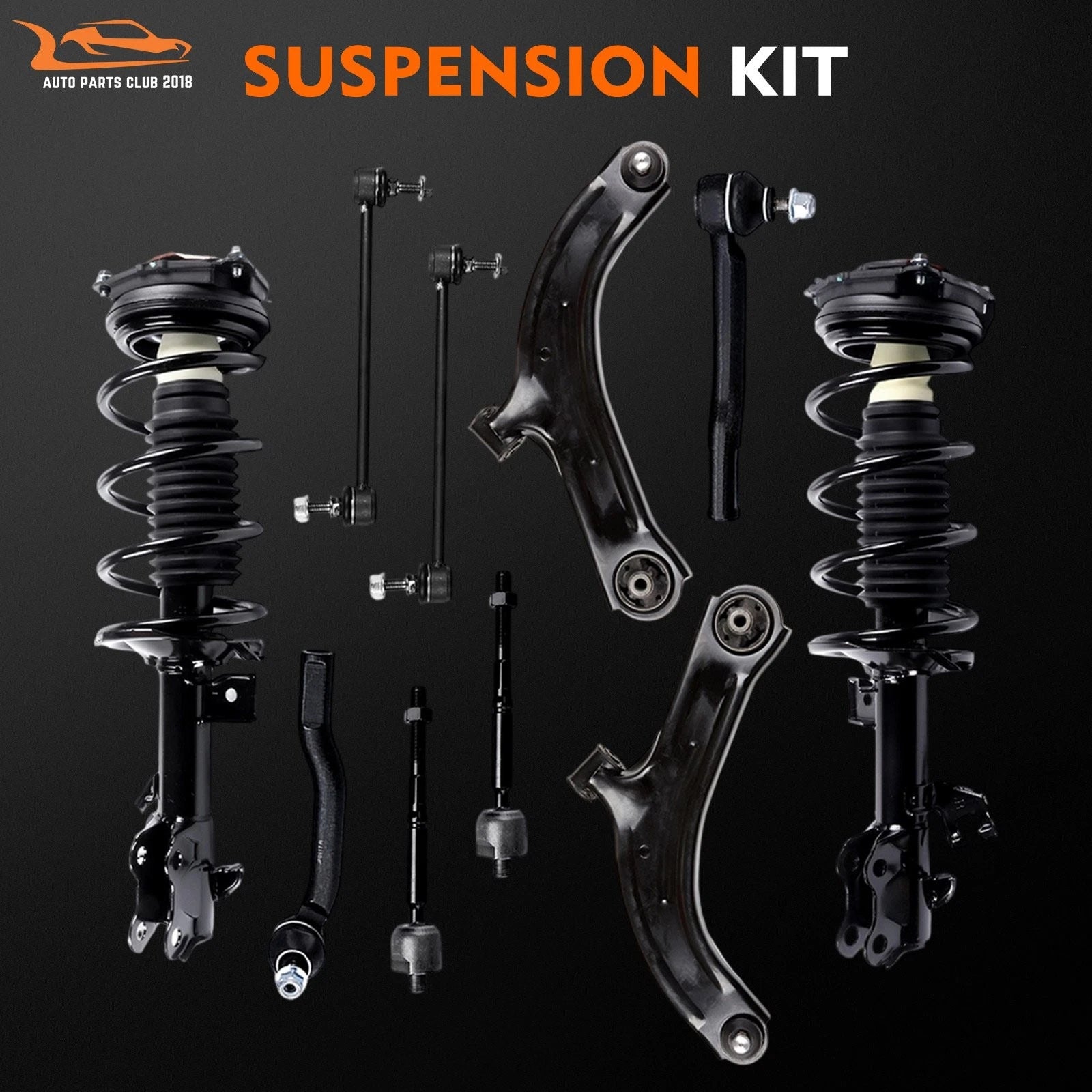 Set of 4 Front Struts and Control Arms for Nissan Versa (2007–2012)