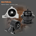 3X Engine Motor Mounts for Acura MDX / Honda Pilot (2001–2006)