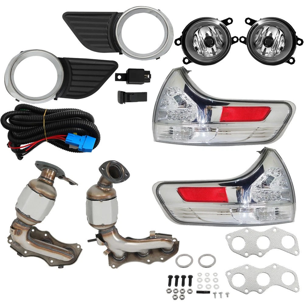 Set of 2 Fog Lights + Tail Light + Catalytic Converter for Toyota Sienna (2011–2015)