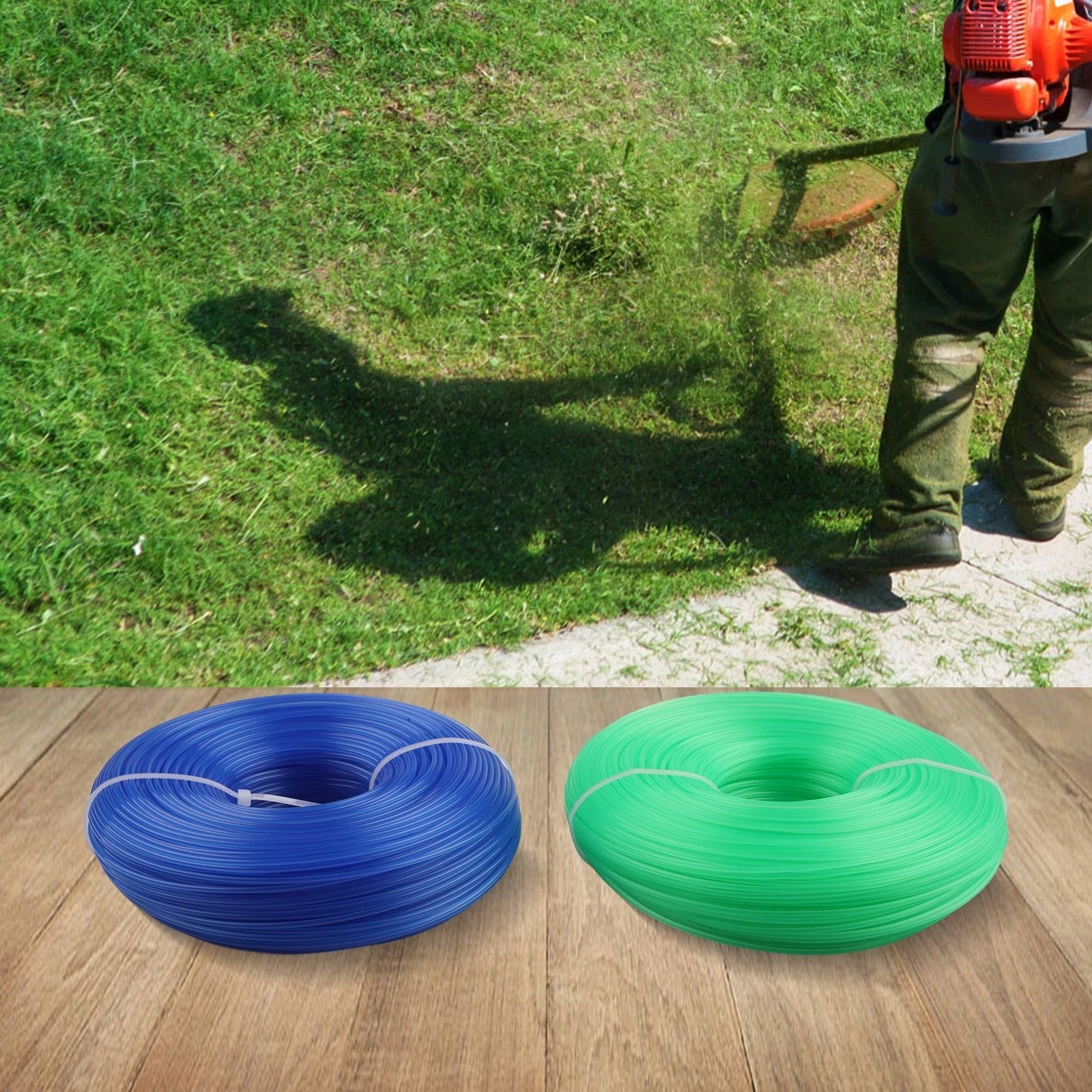 Pack of 2 1.6mm Nylon Trimmer Line 200m for Brush Cutters