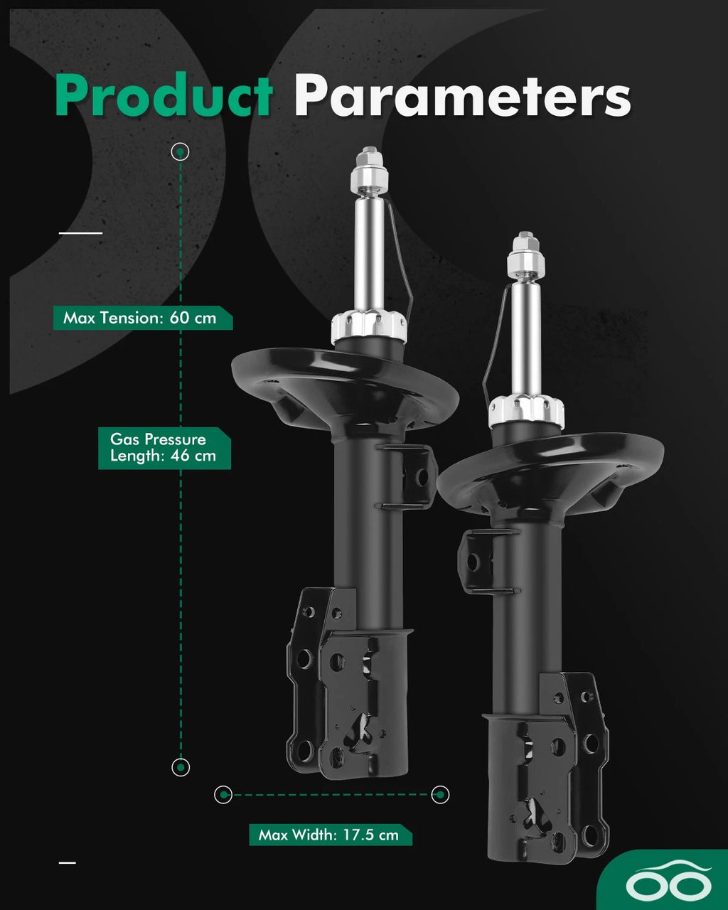 Front Shock Absorbers for Chevy Malibu (2004–2012) & Pontiac G6 (2005–2010)