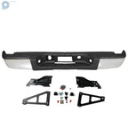 Chrome Rear Step Bumper for Chevy Silverado Sierra 1500 (2007-2013)