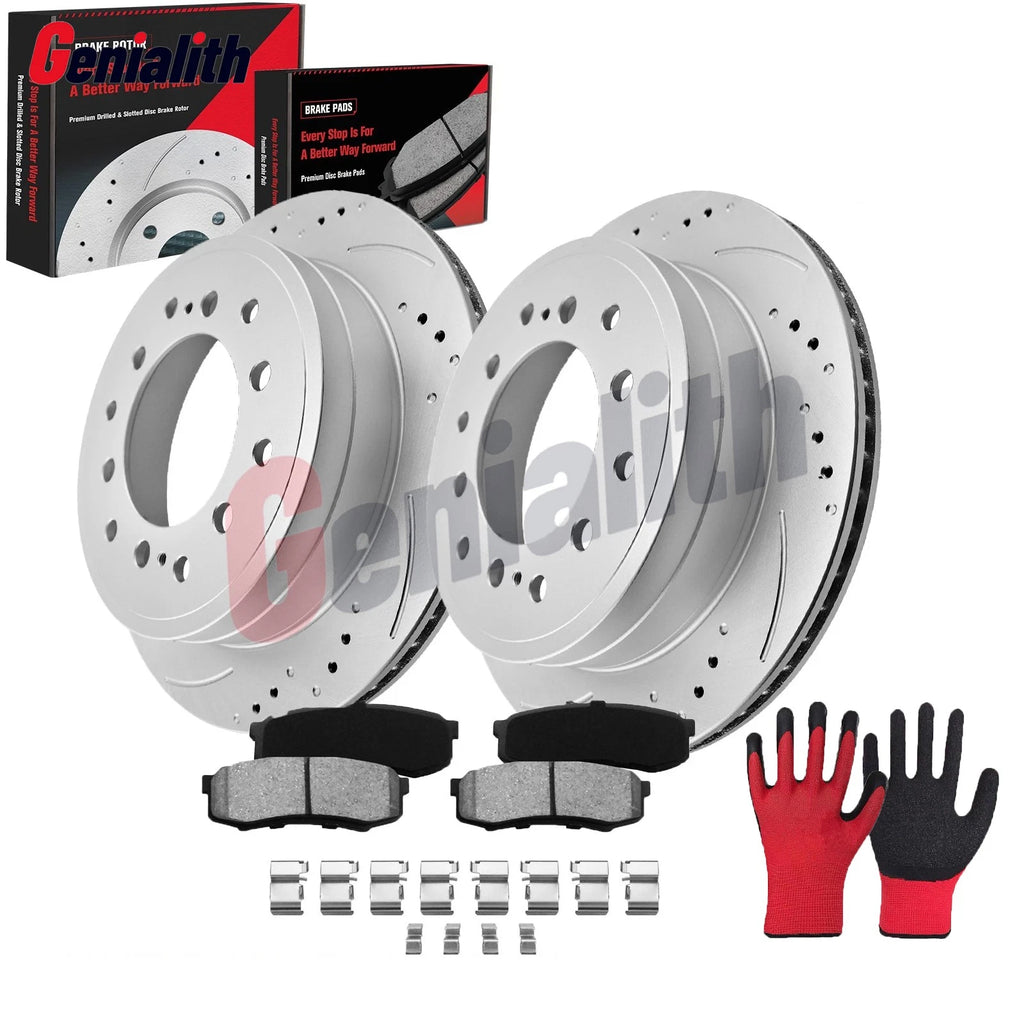 12.3in Rear Disc Rotors Brake Pad Kit for Toyota 4Runner FJ Cruiser (2007–2009)