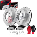 12.3in Rear Disc Rotors Brake Pad Kit for Toyota 4Runner FJ Cruiser (2007–2009)