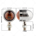 Set of 4 Chrome Bullet Turn Signal Indicators for Motorcycle Universal