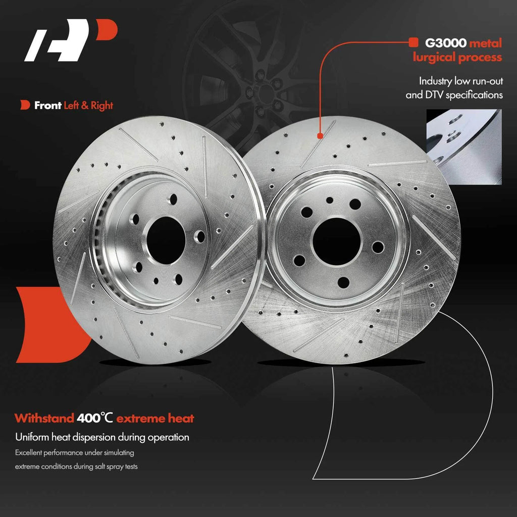 Front Side Drilled Brake Rotors for Chevrolet Trax Buick Encore (2013–2021)