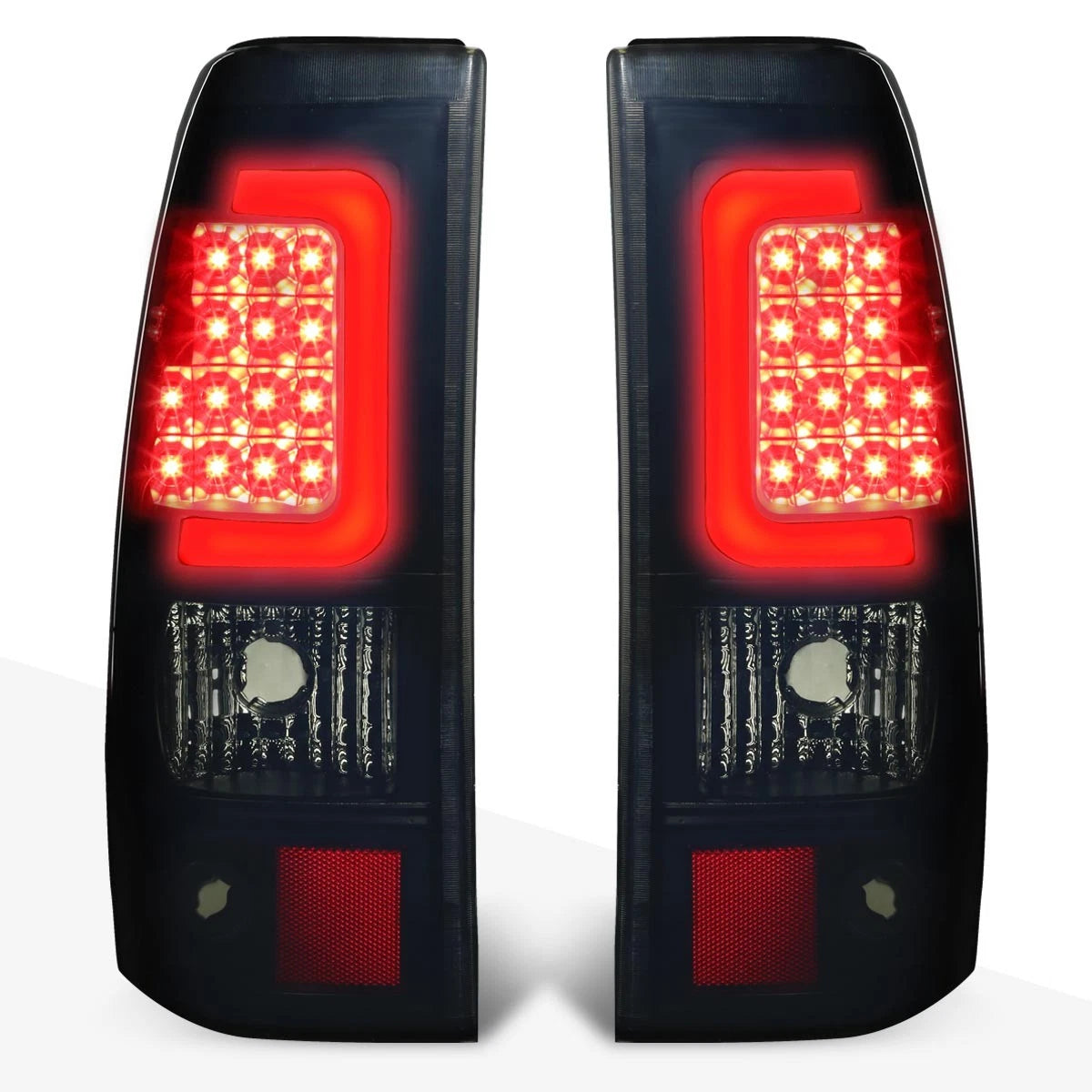 3D LED C-Bar Tail Light for Chevy Silverado (2003–2007) Tinted