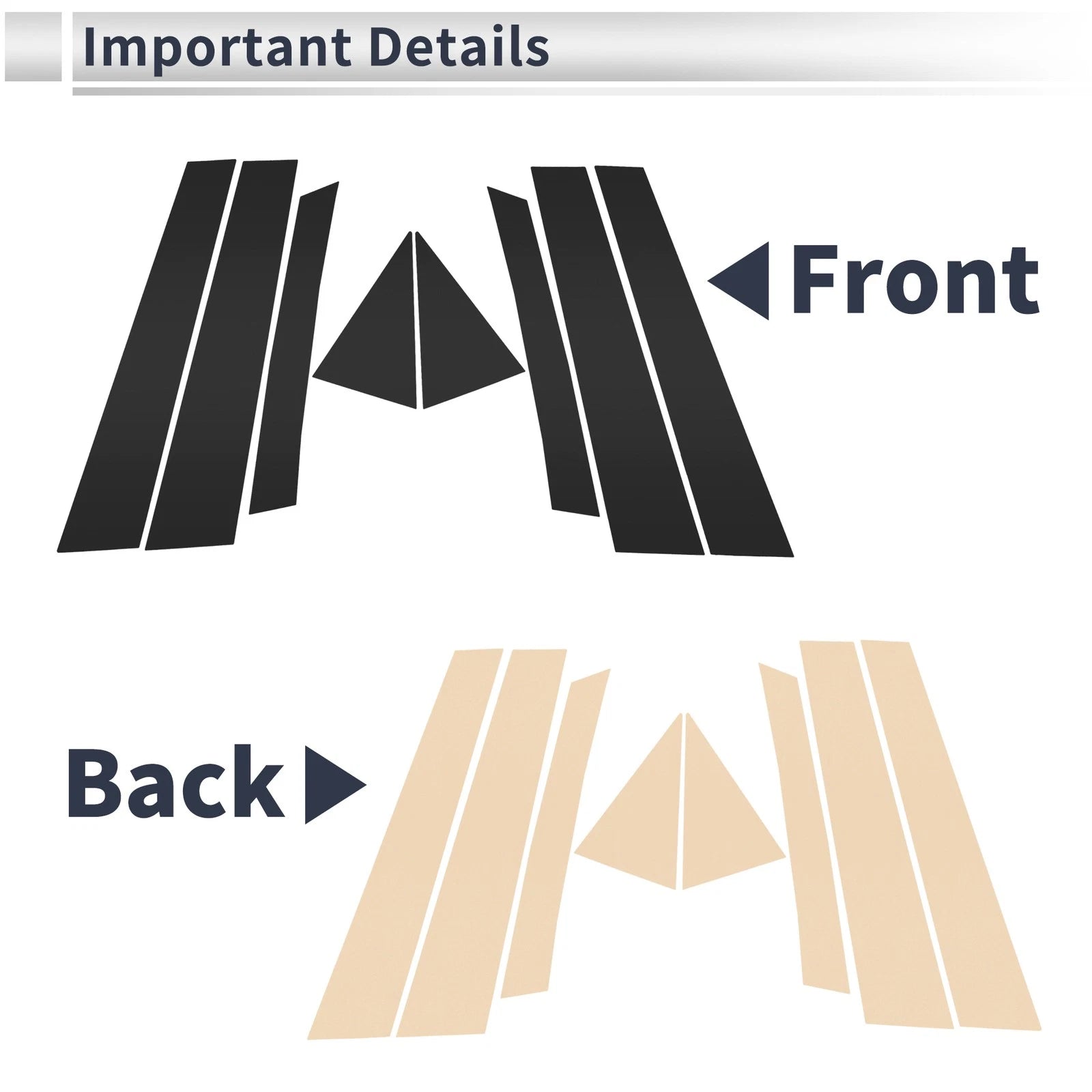 8 Pcs Door Pillar Window Trim for Mazda CX-7 (2013–2014) Black