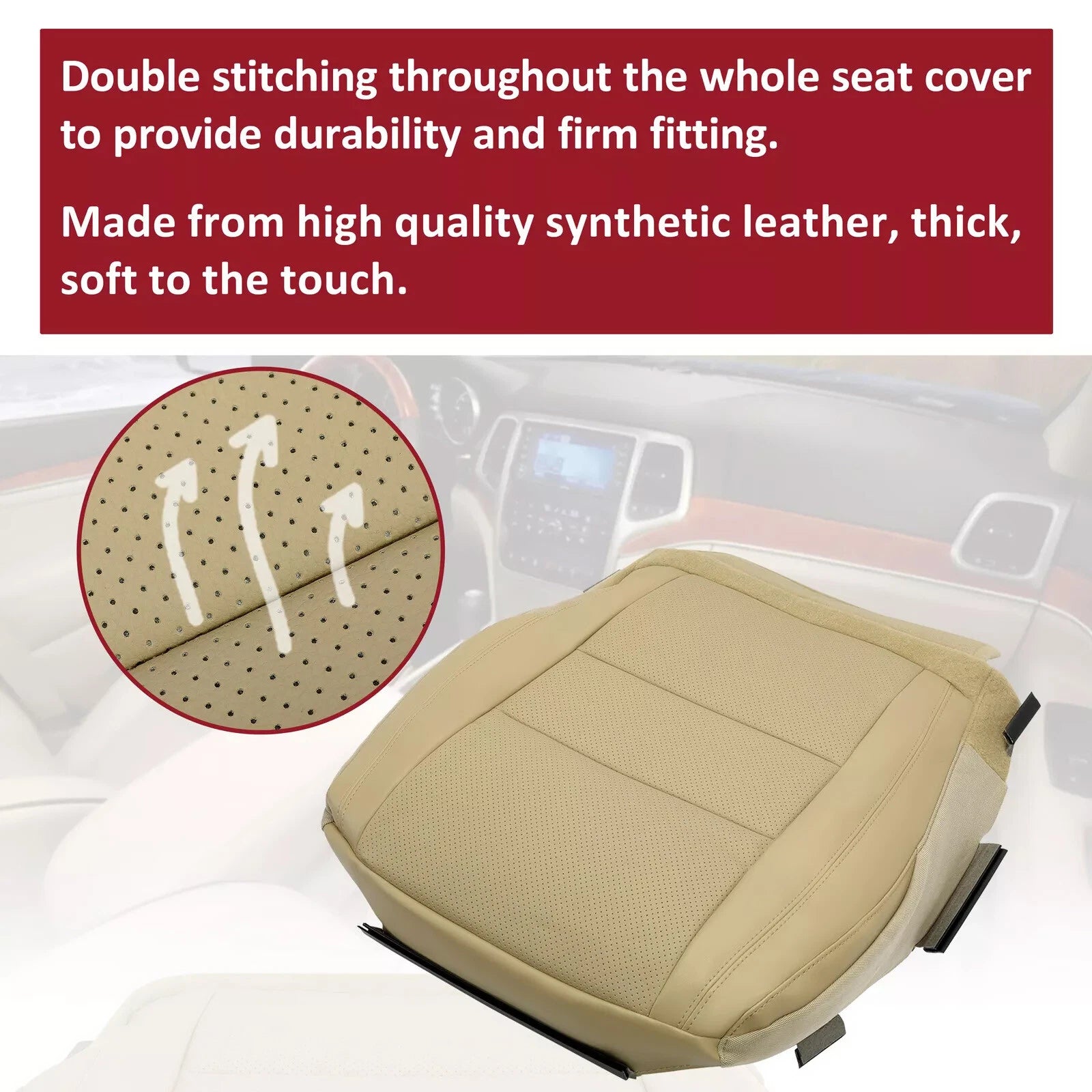 Driver Bottom Seat Cover for Jeep Grand Cherokee (2011–2016)