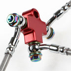 3-Way Tee Connector Adapter for Motorcycle Hydraulic Brake Hose Line - Aluminum Alloy