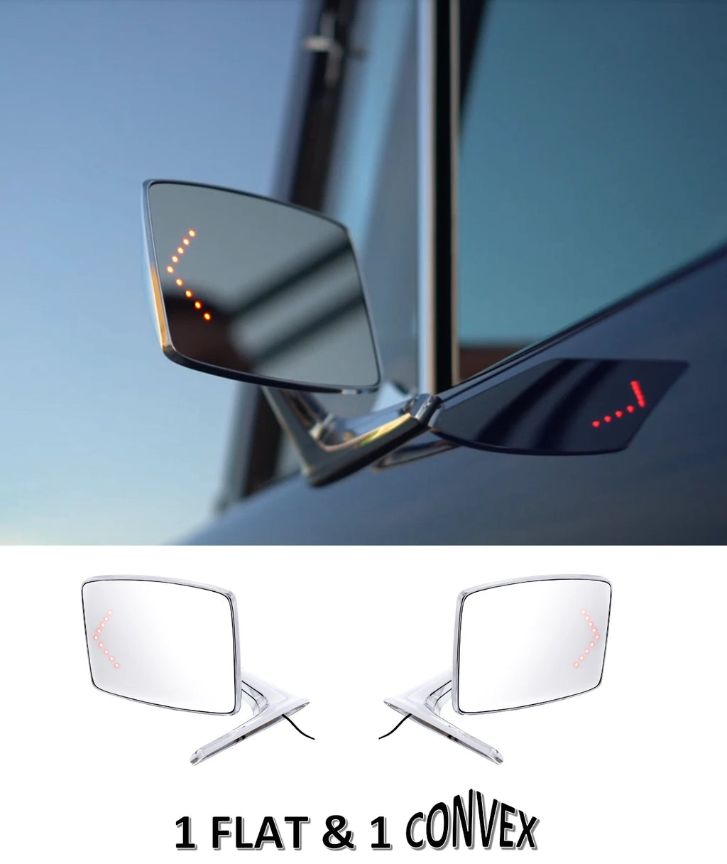 Chrome Exterior Door Mirror with LED Turn Signal for Ford Bronco (1966–1977)