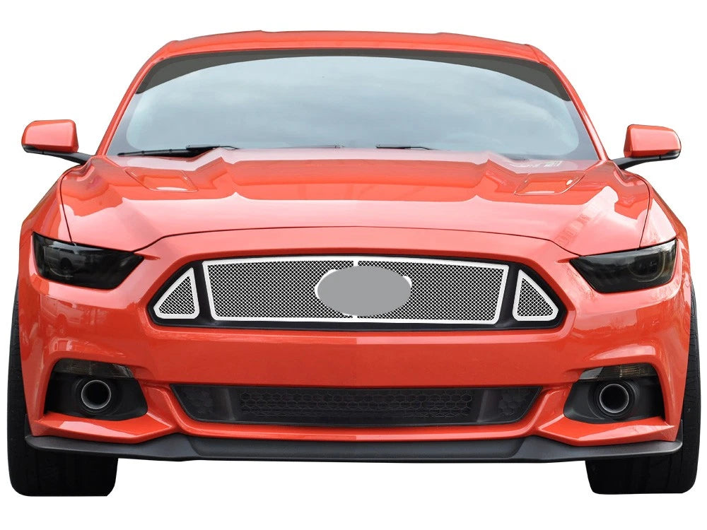 Stainless Chrome Mesh Grille for Ford Mustang V8 GT (2015–2017)