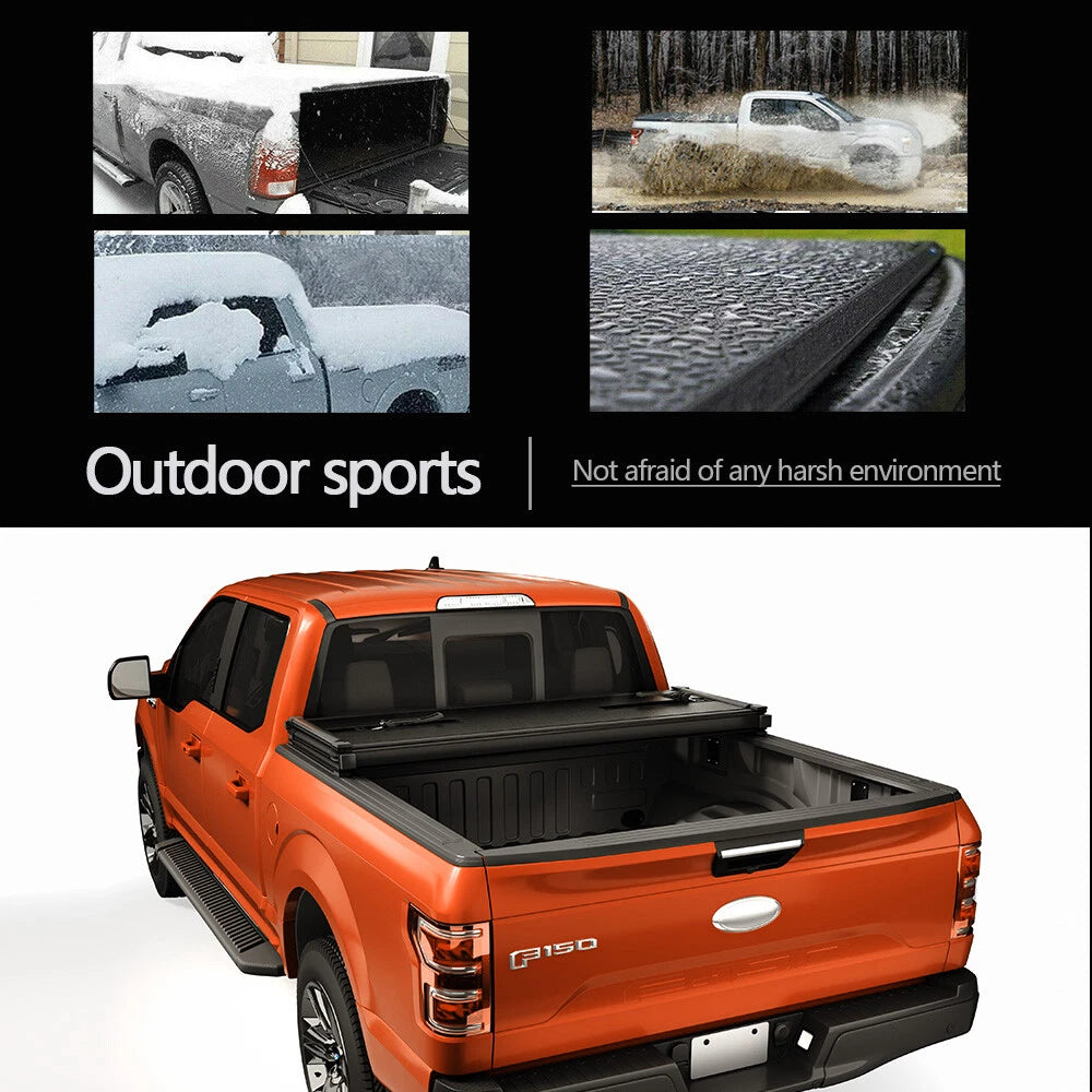 Hard Tri-Fold Tonneau Cover for Chevy GMC 1500 2500 3500 (2014-2023)
