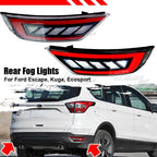 2X LED Rear Bumper Reflector Tail Brake Fog Light for Ford Kuga Escape Ecosport (2013–2020)