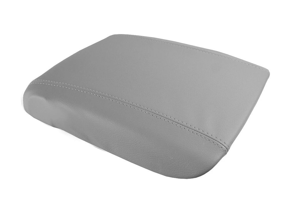 Leather Console Lid Armrest Cover for Cadillac Escalade (2002–2006) Light Gray