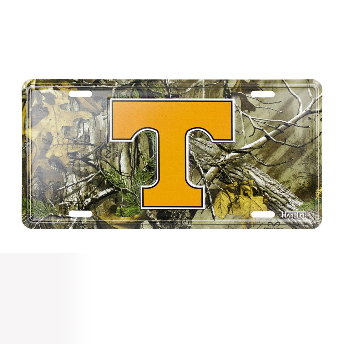 Real Tree Camo Metal License Plate for Tennessee Volunteers