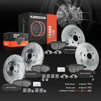 Front & Rear Drilled Brake Rotors & Ceramic Pads for Toyota Corolla (2010–2013)