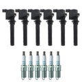 Set of 6 Ignition Coils & NGK Laser Platinum Spark Plugs for MPV Sable (1996–2000)