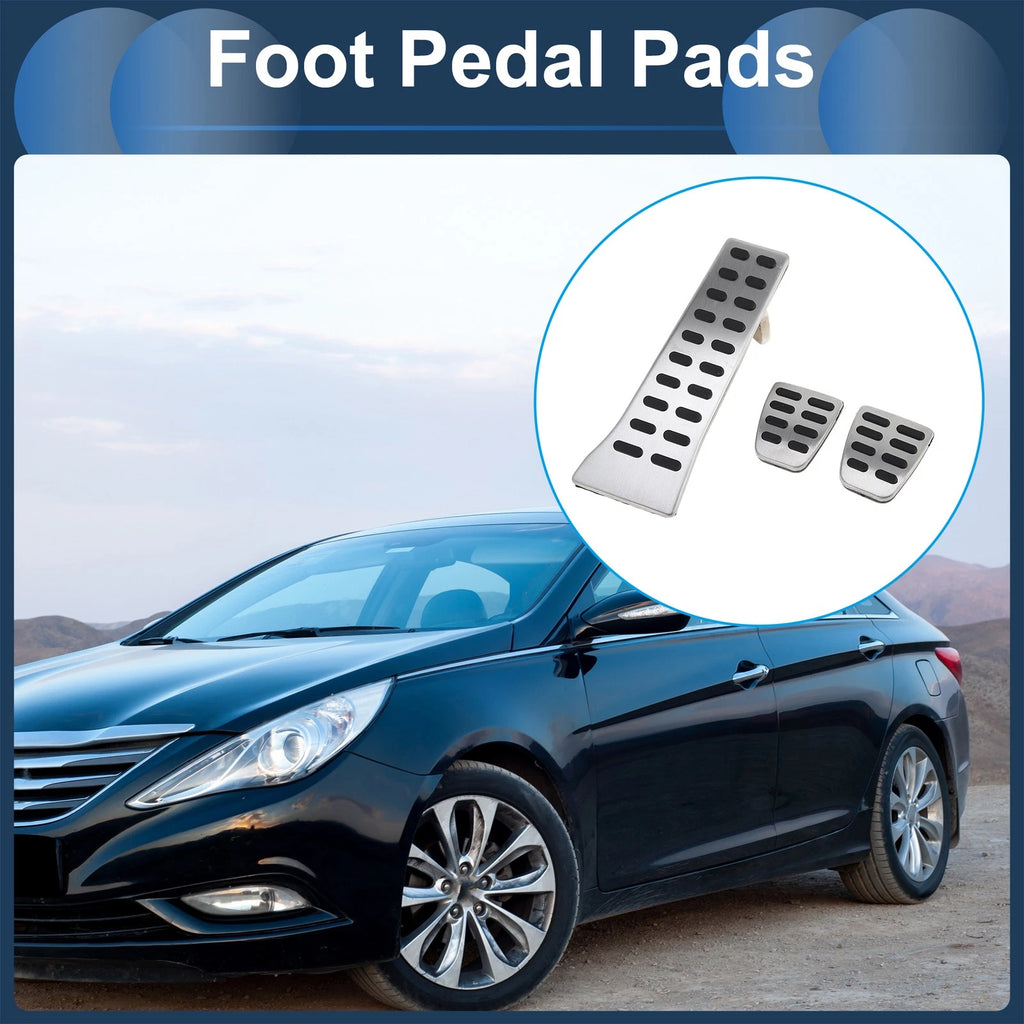 Set of 1 Manual Footrest Pedals Cover for Kia Sorento (2017–2022) Silver Tone