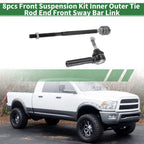 8pcs Front Suspension Kit Tie Rod Ends & Sway Bar Links for Dodge Journey