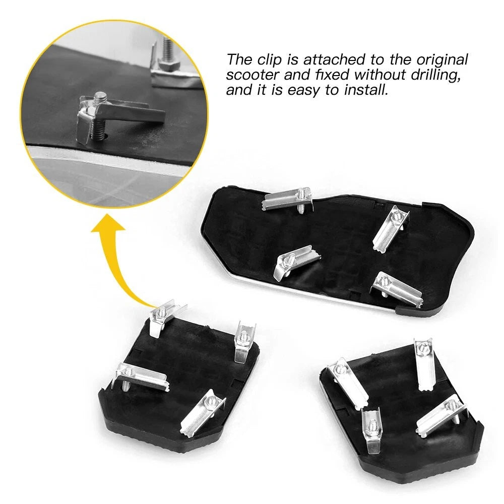 3X Non-Slip Manual Transmission Brake Pedal Pad Covers - Silver EPY