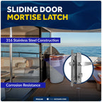 Mortise Lock Set for Five Oceans Door (Interior Exterior)
