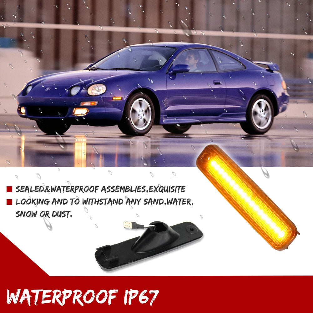 Smoked Amber LED Front Side Marker Lights for Toyota Celica (1994–1999)