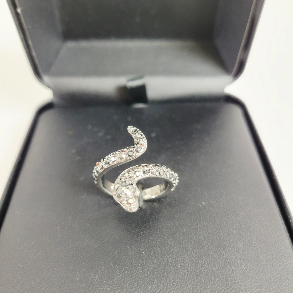 Sterling Silver Snake Ring with Stones for Harley-Davidson (Womens)