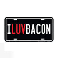 I LUV Bacon Aluminum License Plate Tag for Universal Fit (2000–2023)