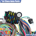 21 U Circuit Wiring Harness for Chevy Mopar Ford Hotrods (Extra Long Wires)