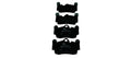 Set of 4 Hella Pagid 355043171 Rear Disc Brake Pads for Audi Q7, Porsche Cayenne (2007–2015)