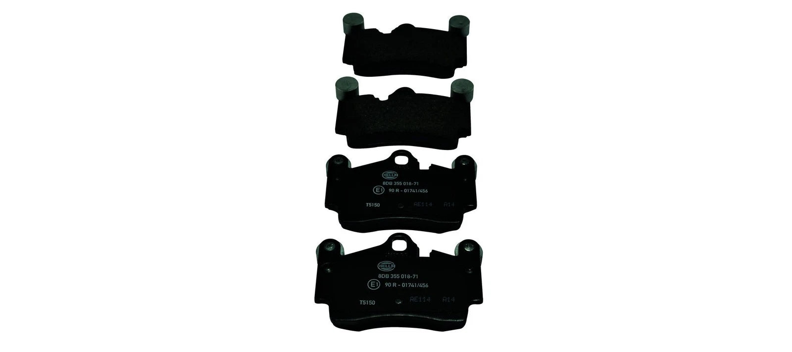 Set of 4 Hella Pagid 355043171 Rear Disc Brake Pads for Audi Q7, Porsche Cayenne (2007–2015)