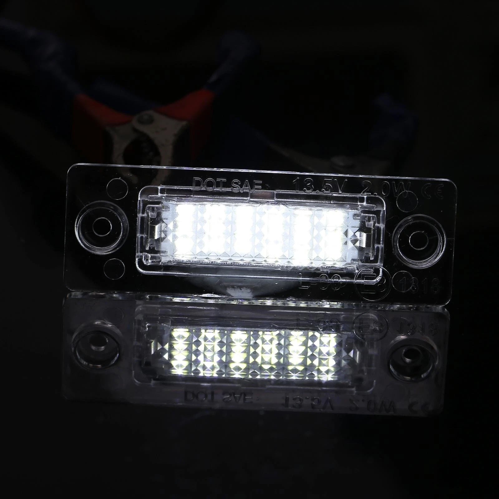 2X LED Car License Plate Light for Volkswagen Passat Jetta Golf (2010–2019)