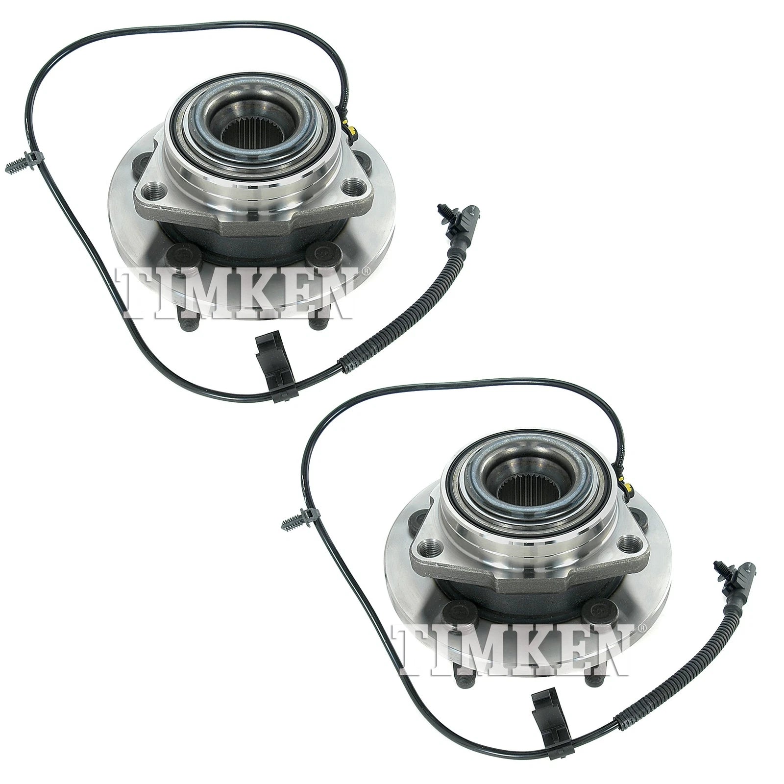 Set of 2 Front Wheel Bearing and Hub Kits for Dodge Ram RWD