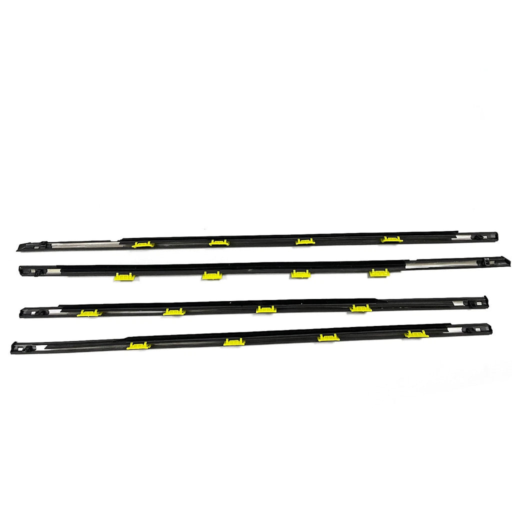 Set of 4 Window Trim Glass Door Belt Rubber Black for Honda Civic (1996–2000)
