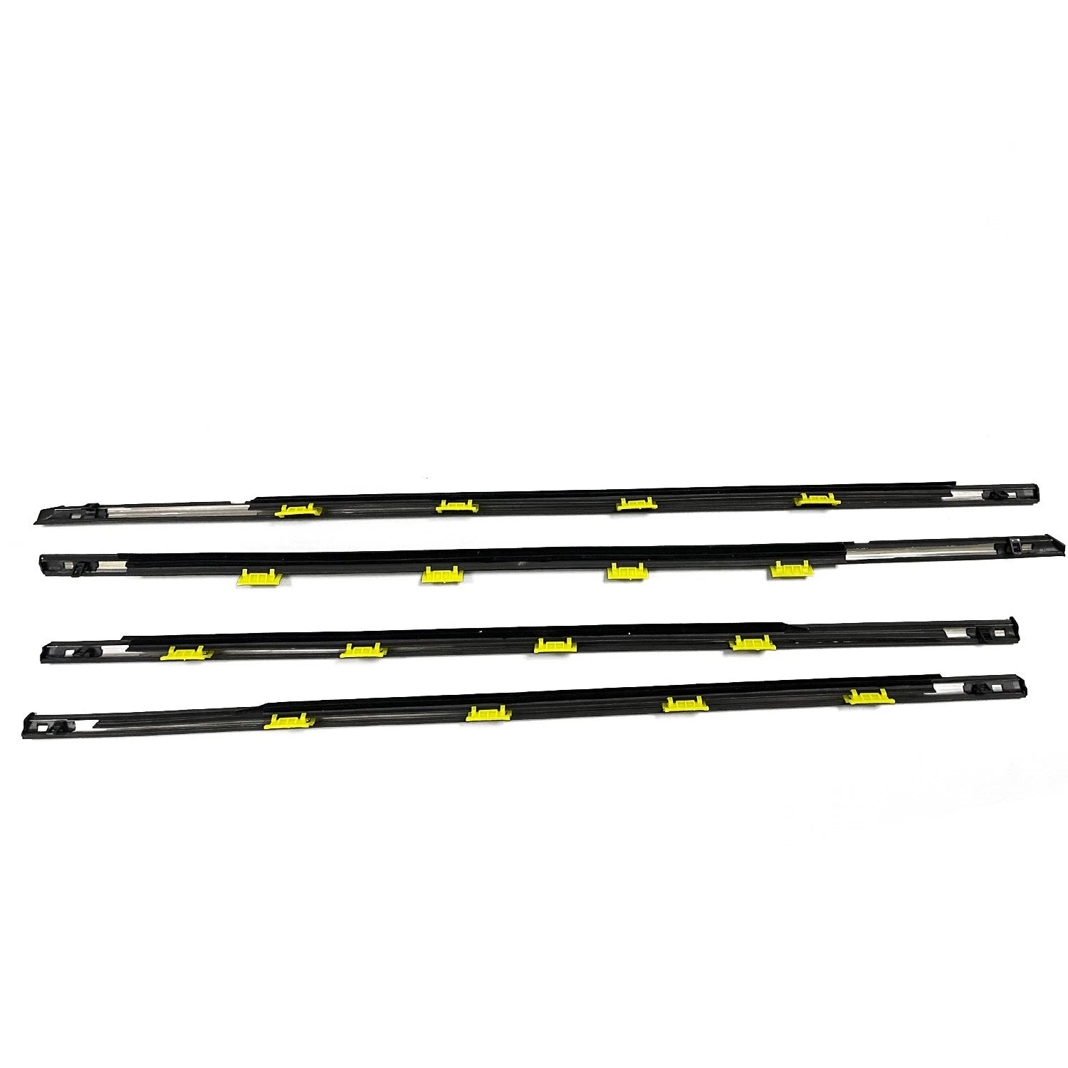 Set of 4 Window Trim Glass Door Belt Rubber Black for Honda Civic (1996–2000)