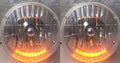 7 Inch Crystal Headlights Kit with LED Amber Turn for Dietz Buckets (2) (Fits Dietz)